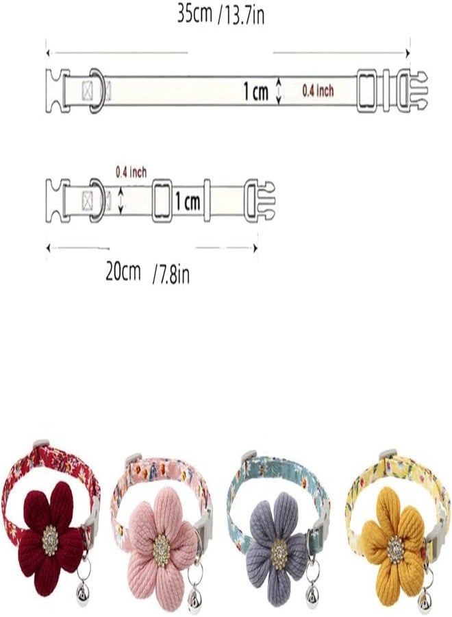 Weimostar Red Small Dog Collar with Bell and Flower, Kitten Bell Collar with Floral Girl Cute Adjustable for XXS XS Extra Small Female Puppy Dogs Cat Tiny Pets Little Kitten Yorkie Chihuahua X-Small - Image 5
